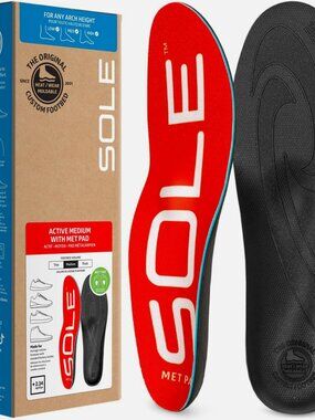 SOLE The Original Custom Footbed ACTIVE MEDIUM Orthotic Insoles M6/W8 NEW